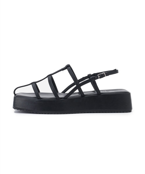 ROPE' PICNIC(ロペピクニック)の「スキニーストラッププラットフォームサンダル(サンダル・レディース・ゴールド/キナリ/ブラック・24.5cm/23.5cm/23.0cm/24.0cm)」の5枚目の写真