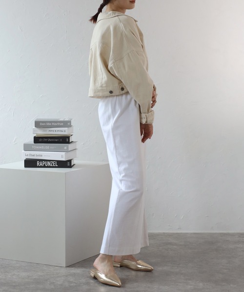 Fizz(フィズ)の「【Fizz/フィズ】 10oz ショート丈トラッカージャケット(デニムジャケット・レディース・アイボリー/ネイビー・FREE)」の10枚目の写真