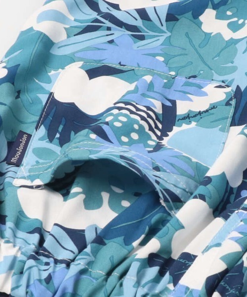 Moujonjon（ムージョンジョン）の「ボタニカル柄レーヨン5分丈ハーフパンツ（その他パンツ・キッズ・ブルー/ピンク・90/100/110/120/130/140）」の7枚目の写真