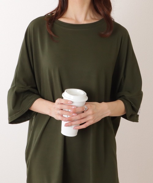 Lace Ladies(レースレディース)の「ネームタグ付き ビッグサイズ クルーネック 半袖 Tシャツ(Tシャツ/カットソー・レディース・グリーン/ブラック/グレー・FREE)」の3枚目の写真
