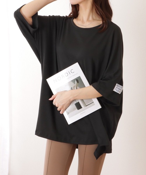 Lace Ladies(レースレディース)の「ネームタグ付き ビッグサイズ クルーネック 半袖 Tシャツ(Tシャツ/カットソー・レディース・グリーン/ブラック/グレー・FREE)」の5枚目の写真