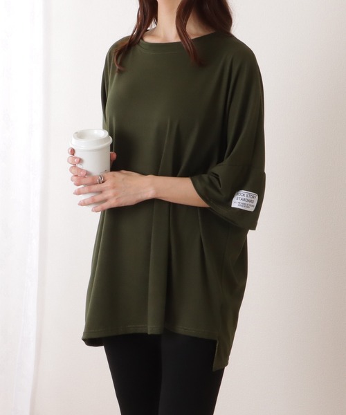Lace Ladies(レースレディース)の「ネームタグ付き ビッグサイズ クルーネック 半袖 Tシャツ(Tシャツ/カットソー・レディース・グリーン/ブラック/グレー・FREE)」の9枚目の写真