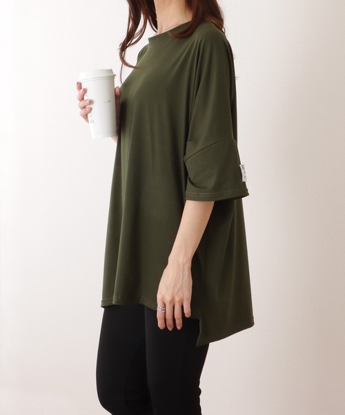 Lace Ladies(レースレディース)の「ネームタグ付き ビッグサイズ クルーネック 半袖 Tシャツ(Tシャツ/カットソー・レディース・グリーン/ブラック/グレー・FREE)」の10枚目の写真