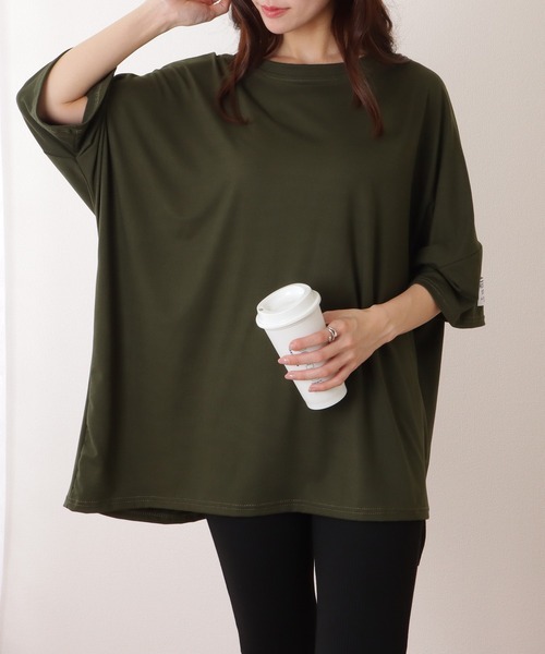Lace Ladies(レースレディース)の「ネームタグ付き ビッグサイズ クルーネック 半袖 Tシャツ(Tシャツ/カットソー・レディース・グリーン/ブラック/グレー・FREE)」の12枚目の写真