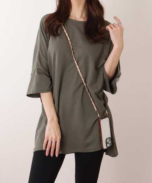 Lace Ladies(レースレディース)の「ネームタグ付き ビッグサイズ クルーネック 半袖 Tシャツ(Tシャツ/カットソー・レディース・グリーン/ブラック/グレー・FREE)」の14枚目の写真