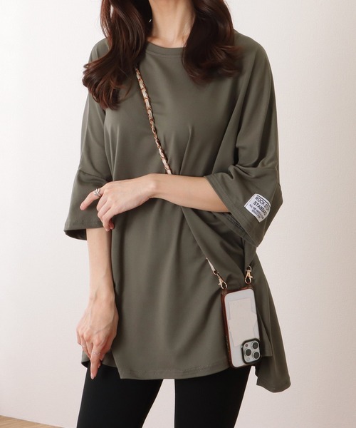 Lace Ladies(レースレディース)の「ネームタグ付き ビッグサイズ クルーネック 半袖 Tシャツ(Tシャツ/カットソー・レディース・グリーン/ブラック/グレー・FREE)」の18枚目の写真