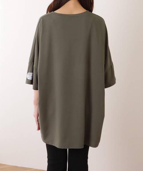 Lace Ladies(レースレディース)の「ネームタグ付き ビッグサイズ クルーネック 半袖 Tシャツ(Tシャツ/カットソー・レディース・グリーン/ブラック/グレー・FREE)」の20枚目の写真