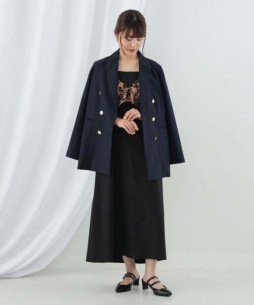 Ray BEAMS（レイビームス）の「Ray BEAMS / オパール キャミ レイヤー ワンピース（ワンピース・レディース・サックスブルー/ブラック・1/0）」の5枚目の写真