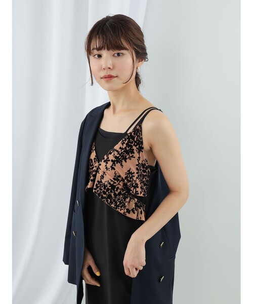 Ray BEAMS（レイビームス）の「Ray BEAMS / オパール キャミ レイヤー ワンピース（ワンピース・レディース・サックスブルー/ブラック・1/0）」の7枚目の写真