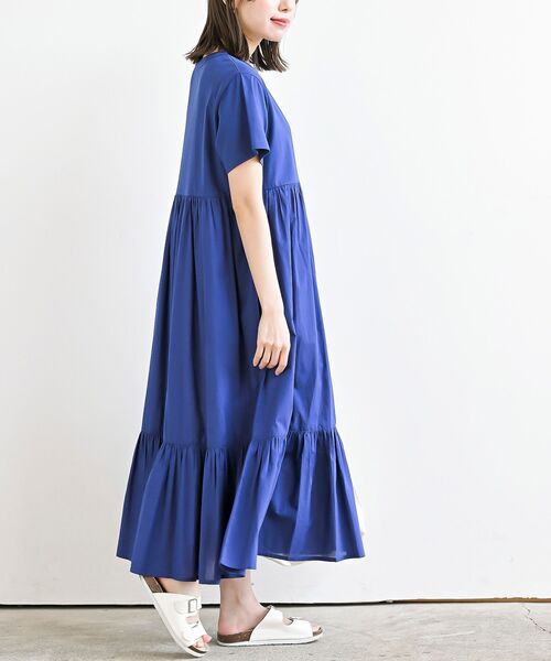 rps（アールピーエス）の「カット×布帛切替ティアードワンピース（ワンピース・レディース・ブラック/チャコールグレー/ブルー・フリー）」の22枚目の写真