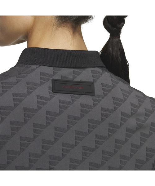 adidas（アディダス）の「アディダス adidas HEAT.RDY BOSジャガードポロ（ポロシャツ・レディース・ダークグレー/レッド・M/L/XL）」の6枚目の写真