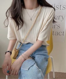 sorule（ソルレ）の「ベーシックリブサマーニットトップス（ニット/セーター）」