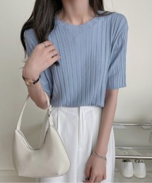 sorule（ソルレ）の「ベーシックリブサマーニットトップス（ニット/セーター）」