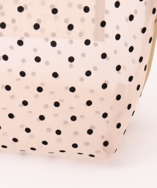 NOLLEY’S（ノーリーズ）の「ドットチュールバケツバッグ（トートバッグ・レディース・ベージュ系その他3/ブラック系その他3・FREE）」の6枚目の写真