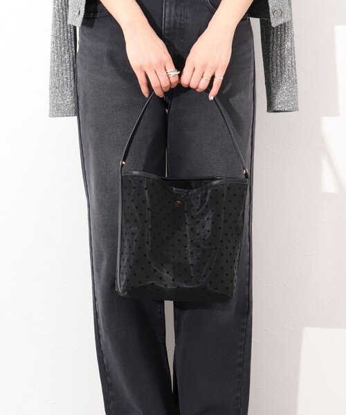 NOLLEY’S（ノーリーズ）の「ドットチュールバケツバッグ（トートバッグ・レディース・ベージュ系その他3/ブラック系その他3・FREE）」の18枚目の写真