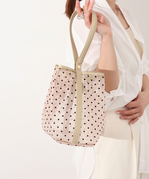 NOLLEY’S（ノーリーズ）の「ドットチュールバケツバッグ（トートバッグ・レディース・ベージュ系その他3/ブラック系その他3・FREE）」の13枚目の写真