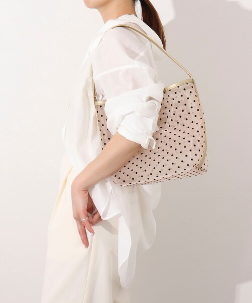 NOLLEY’S（ノーリーズ）の「ドットチュールバケツバッグ（トートバッグ・レディース・ベージュ系その他3/ブラック系その他3・FREE）」の8枚目の写真