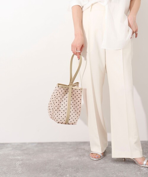 NOLLEY’S（ノーリーズ）の「ドットチュールバケツバッグ（トートバッグ・レディース・ベージュ系その他3/ブラック系その他3・FREE）」の11枚目の写真