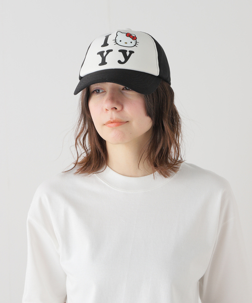 セール】【OPEN YY×Hello Kitty】YY TRUCKER CAP：キャップ