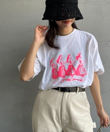 [FUNG/ファング] HULA GIRLS カットオフプリントTシャツ