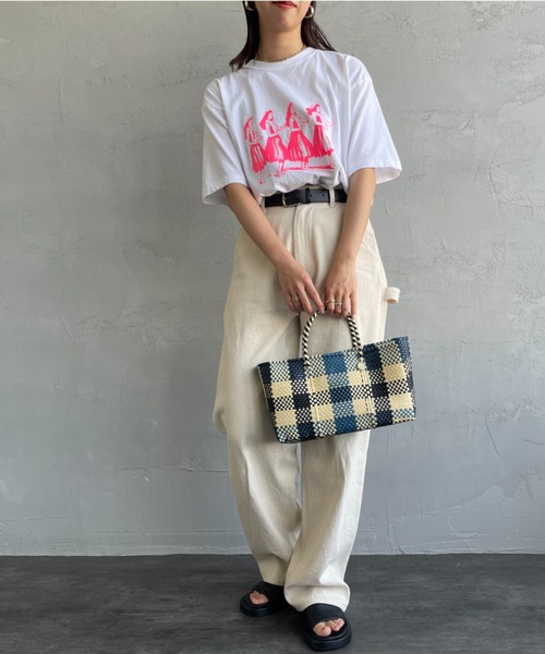 FUNG（ファング）の「[FUNG/ファング] HULA GIRLS カットオフプリントTシャツ（Tシャツ/カットソー・レディース・ホワイト/ピンク・M）」の3枚目の写真