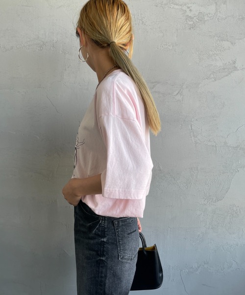 FUNG（ファング）の「[FUNG/ファング] HULA GIRLS カットオフプリントTシャツ（Tシャツ/カットソー・レディース・ホワイト/ピンク・M）」の18枚目の写真