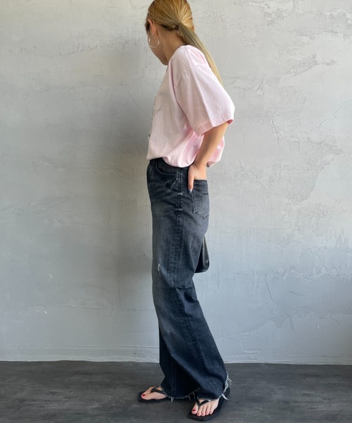 FUNG（ファング）の「[FUNG/ファング] HULA GIRLS カットオフプリントTシャツ（Tシャツ/カットソー・レディース・ホワイト/ピンク・M）」の21枚目の写真