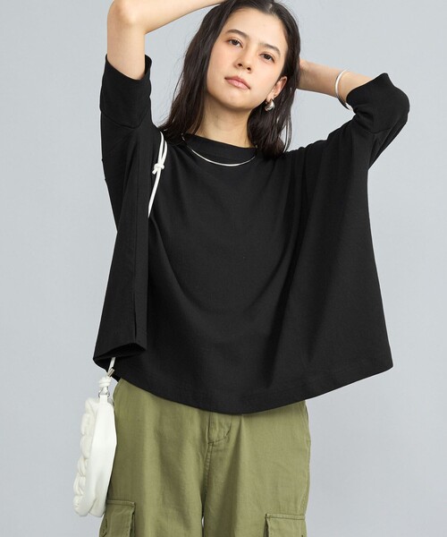 coen(コーエン)の「SARAH TWISTテントシルエットプルオーバー(Tシャツ/カットソー・レディース・ブラウン/ベージュ/ブラック/オフホワイト・L/M)」の1枚目の写真