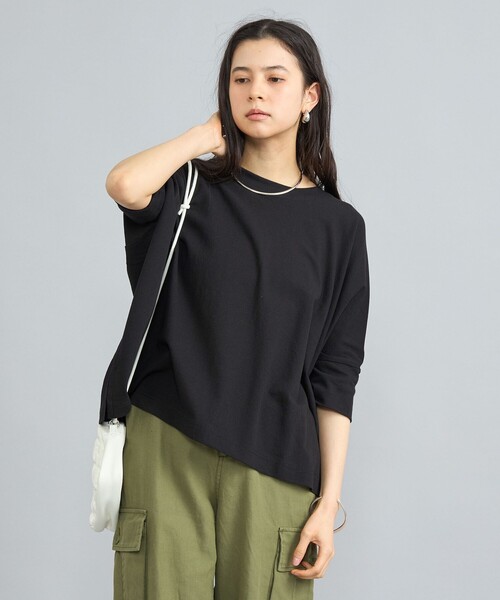 coen(コーエン)の「SARAH TWISTテントシルエットプルオーバー(Tシャツ/カットソー・レディース・ブラウン/ベージュ/ブラック/オフホワイト・L/M)」の14枚目の写真