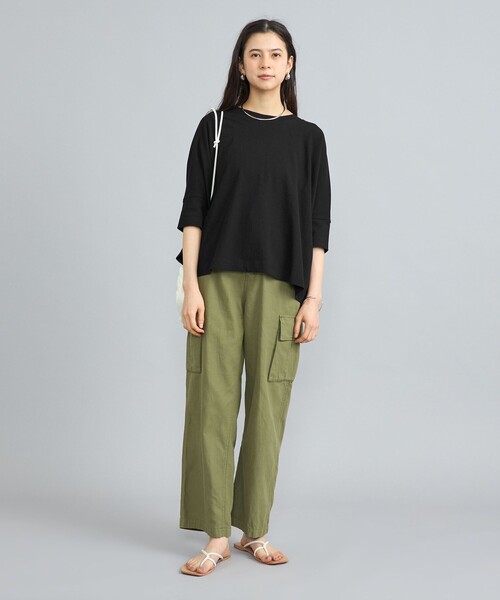 coen(コーエン)の「SARAH TWISTテントシルエットプルオーバー(Tシャツ/カットソー・レディース・ブラウン/ベージュ/ブラック/オフホワイト・L/M)」の16枚目の写真
