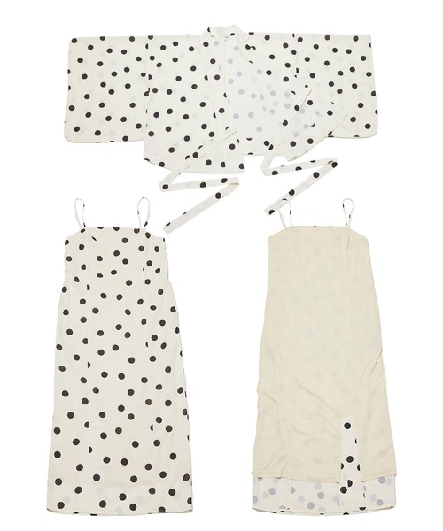 ROPE' PICNIC（ロペピクニック）の「1人で着られる浴衣キャミワンピース/リンクコーデ（浴衣・レディース・オフホワイト/レッド系その他2/ダークラベンダー/ホワイト系その他5/ピンク系その他・38）」の12枚目の写真