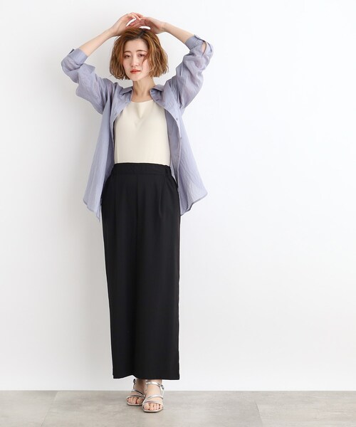 grove(グローブ)の「◆【ハレの日も雨の日も】撥水イージーワイドパンツ(その他パンツ・レディース・こしょう色系/ブラック/カーキ・02/03/01/04/05)」の5枚目の写真