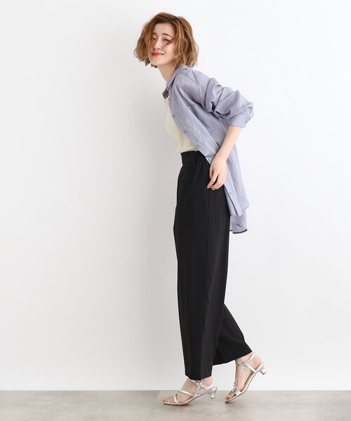 grove(グローブ)の「◆【ハレの日も雨の日も】撥水イージーワイドパンツ(その他パンツ・レディース・こしょう色系/ブラック/カーキ・02/03/01/04/05)」の6枚目の写真