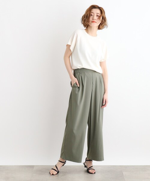 grove(グローブ)の「◆【ハレの日も雨の日も】撥水イージーワイドパンツ(その他パンツ・レディース・こしょう色系/ブラック/カーキ・02/03/01/04/05)」の9枚目の写真