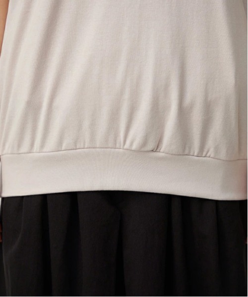 and it_(アンドイット)の「コットンフライスVネックフレンチTシャツ(Tシャツ/カットソー・レディース・ピンクベージュ・M-L)」の5枚目の写真