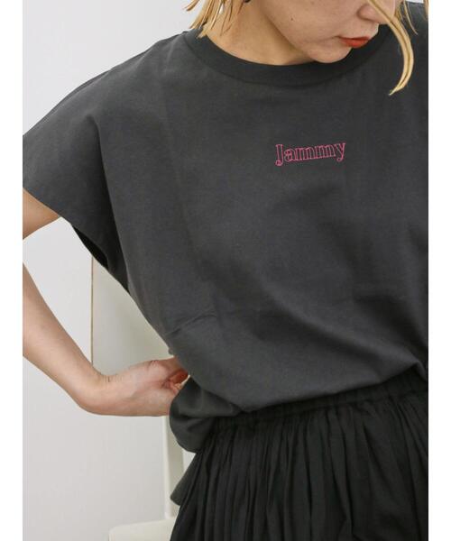 Samansa Mos2 blue（サマンサモスモスブルー）の「フレンチスリーブTシャツ（Tシャツ/カットソー・レディース・オフホワイト/シルバーグレー/ブルー/チャコールグレー/イエロー・F）」の2枚目の写真