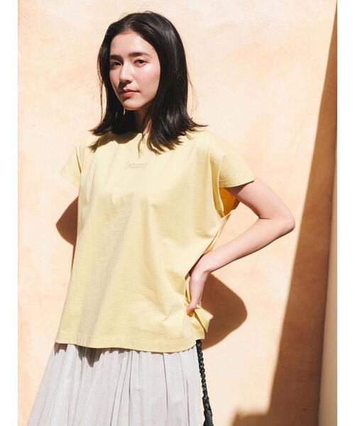 Samansa Mos2 blue（サマンサモスモスブルー）の「フレンチスリーブTシャツ（Tシャツ/カットソー・レディース・オフホワイト/シルバーグレー/ブルー/チャコールグレー/イエロー・F）」の7枚目の写真