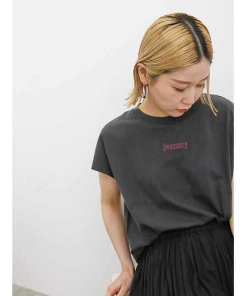 Samansa Mos2 blue（サマンサモスモスブルー）の「フレンチスリーブTシャツ（Tシャツ/カットソー・レディース・オフホワイト/シルバーグレー/ブルー/チャコールグレー/イエロー・F）」の13枚目の写真