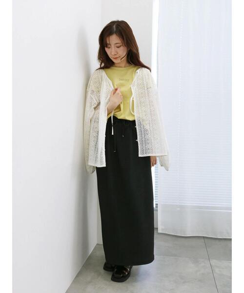 Samansa Mos2 blue（サマンサモスモスブルー）の「フレンチスリーブTシャツ（Tシャツ/カットソー・レディース・オフホワイト/シルバーグレー/ブルー/チャコールグレー/イエロー・F）」の21枚目の写真