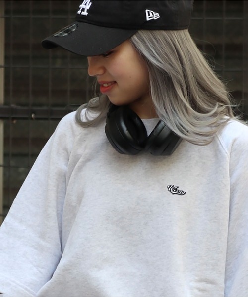 wissty(ウィスティー)の「wissty-ロゴ刺繍スウェットTEE(Tシャツ/カットソー・メンズ・グレー/ブラック・L/M)」の2枚目の写真