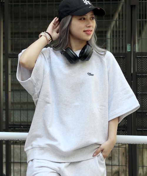 wissty(ウィスティー)の「wissty-ロゴ刺繍スウェットTEE(Tシャツ/カットソー・メンズ・グレー/ブラック・L/M)」の7枚目の写真