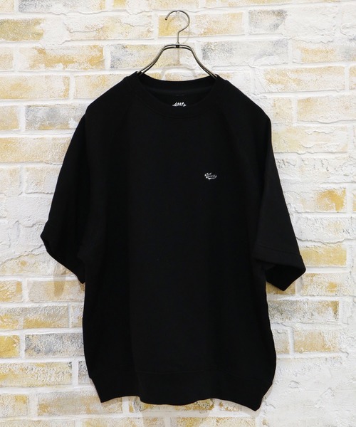 wissty(ウィスティー)の「wissty-ロゴ刺繍スウェットTEE(Tシャツ/カットソー・メンズ・グレー/ブラック・L/M)」の9枚目の写真