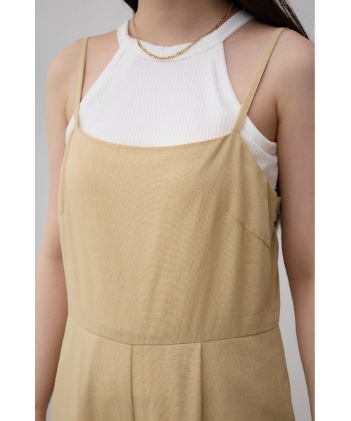 AZUL by moussy（アズールバイマウジー）の「バックオープンサロペット（サロペット/オーバーオール・レディース・ベージュ/ブラック・SMALL/MEDIUM）」の21枚目の写真