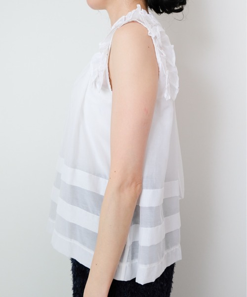 DOLLUPOOPS（ドールアップウップス）の「フリル×タックブラウス（シャツ/ブラウス・レディース・オフホワイト/ピンク/ブルー/ブラック・38）」の15枚目の写真