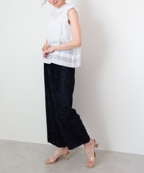 DOLLUPOOPS（ドールアップウップス）の「フリル×タックブラウス（シャツ/ブラウス・レディース・オフホワイト/ピンク/ブルー/ブラック・38）」の6枚目の写真