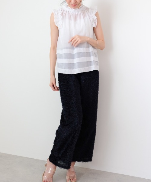 DOLLUPOOPS（ドールアップウップス）の「フリル×タックブラウス（シャツ/ブラウス・レディース・オフホワイト/ピンク/ブルー/ブラック・38）」の5枚目の写真