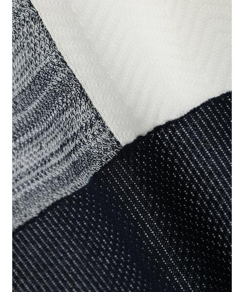 CRAFT STANDARD BOUTIQUE(クラフトスタンダードブティック)の「ブロッキング半袖ニットTEE(Tシャツ/カットソー・メンズ・ブラック/オフホワイト/ネイビー・M/L/XL)」の8枚目の写真