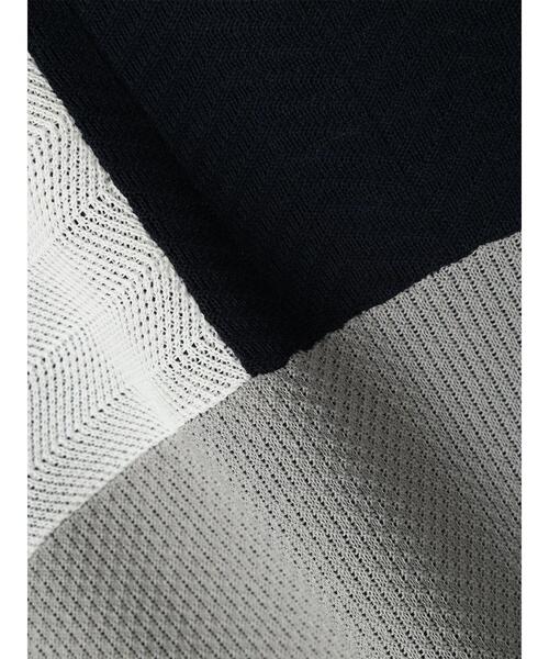 CRAFT STANDARD BOUTIQUE(クラフトスタンダードブティック)の「ブロッキング半袖ニットTEE(Tシャツ/カットソー・メンズ・ブラック/オフホワイト/ネイビー・M/L/XL)」の10枚目の写真