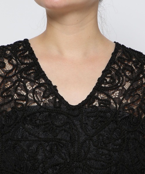 LEPSIM(レプシィム)の「【FOR I SERIES】レース2WAYベスト 126501(Tシャツ/カットソー・レディース・ブラック/オフホワイト・FREE)」の17枚目の写真