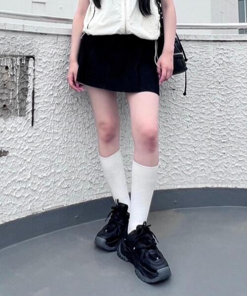 Figments（フィグメンツ）の「ベルト付きデニムプリーツミニスカート（デニムスカート・レディース・グレー/ブラック・SMALL/MEDIUM）」の15枚目の写真